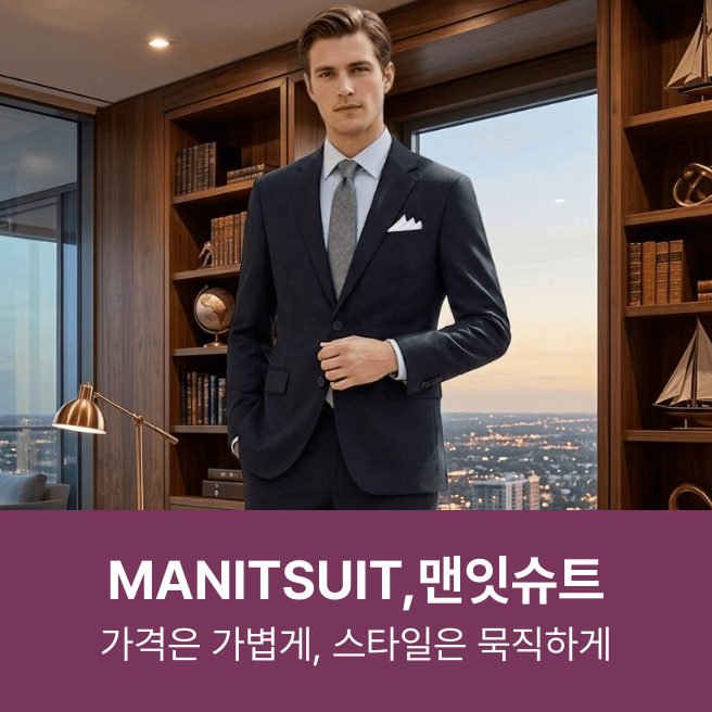 [롯데온] 맨잇슈트 울100% 정장세트+타이(43,180원/무료)