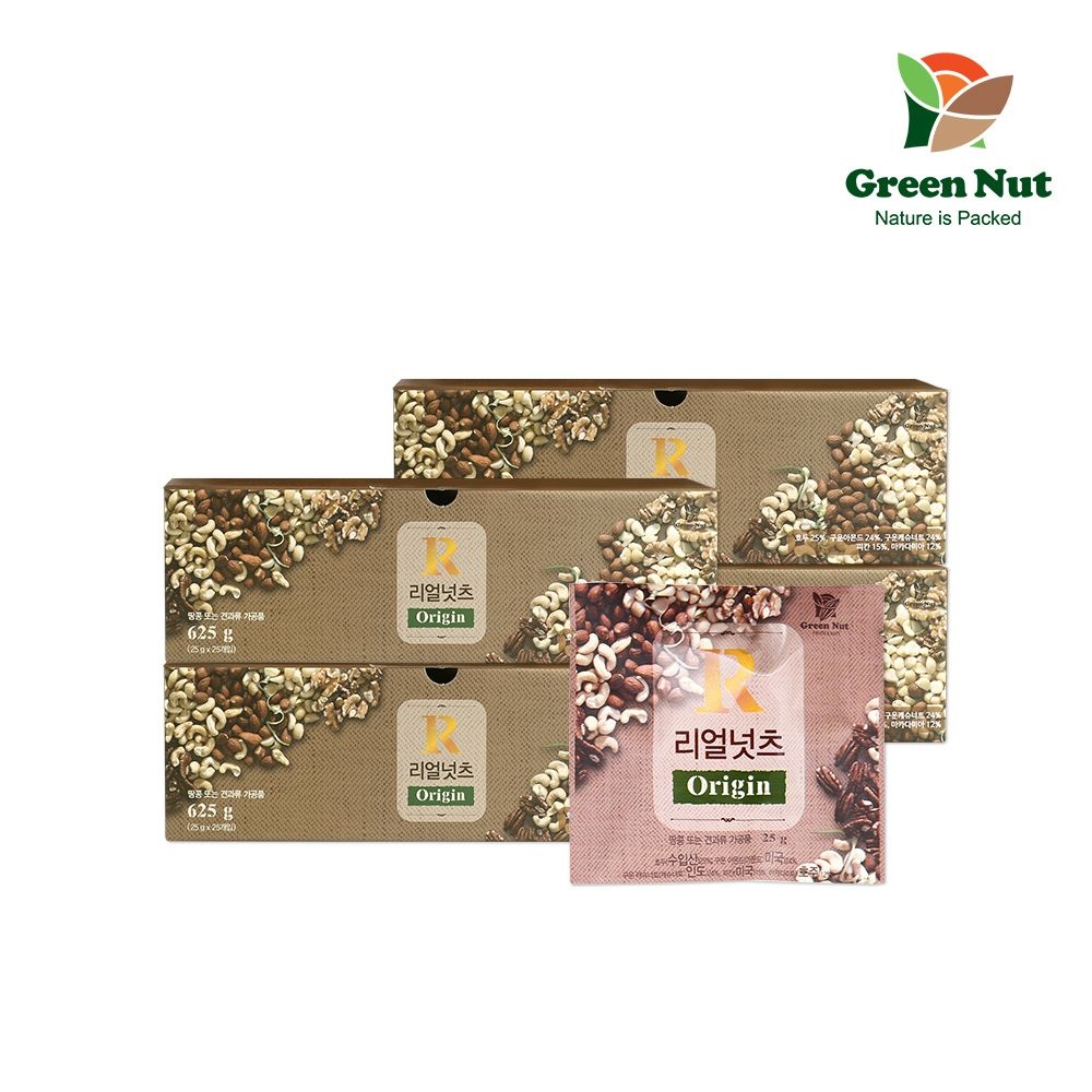 리얼넛츠 오리진 25g 25봉입 4세트 총 100봉입