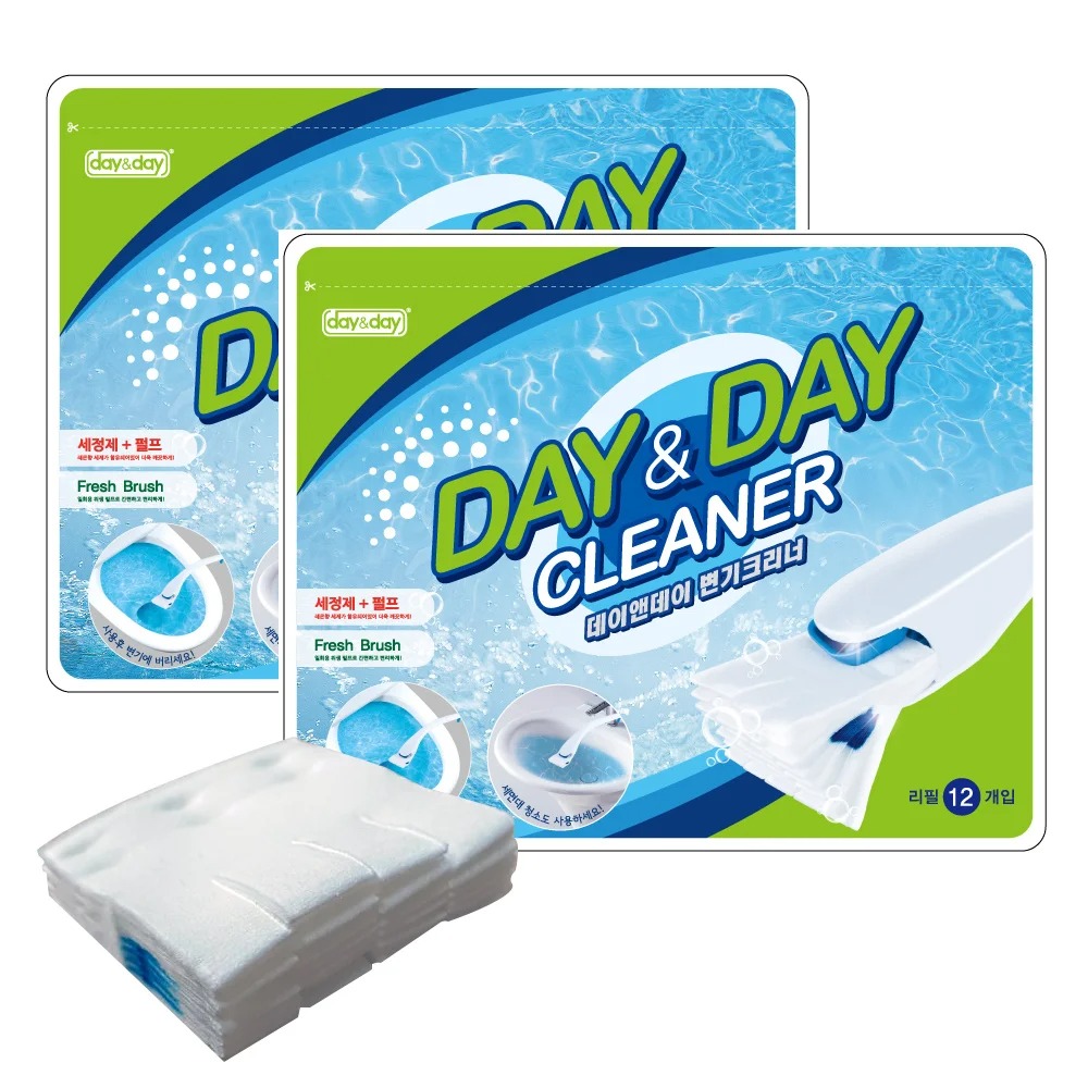 브이앤비리빙 데이앤데이 일회용 변기크리너 리필 브러쉬 2팩 (24개입)