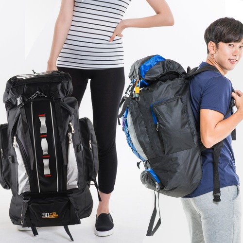 특대형 90L 등산배낭 아웃도어 트레킹 등산배낭 백팩 대형가방 백팩 캠핑 여행 캐리어 짐가방