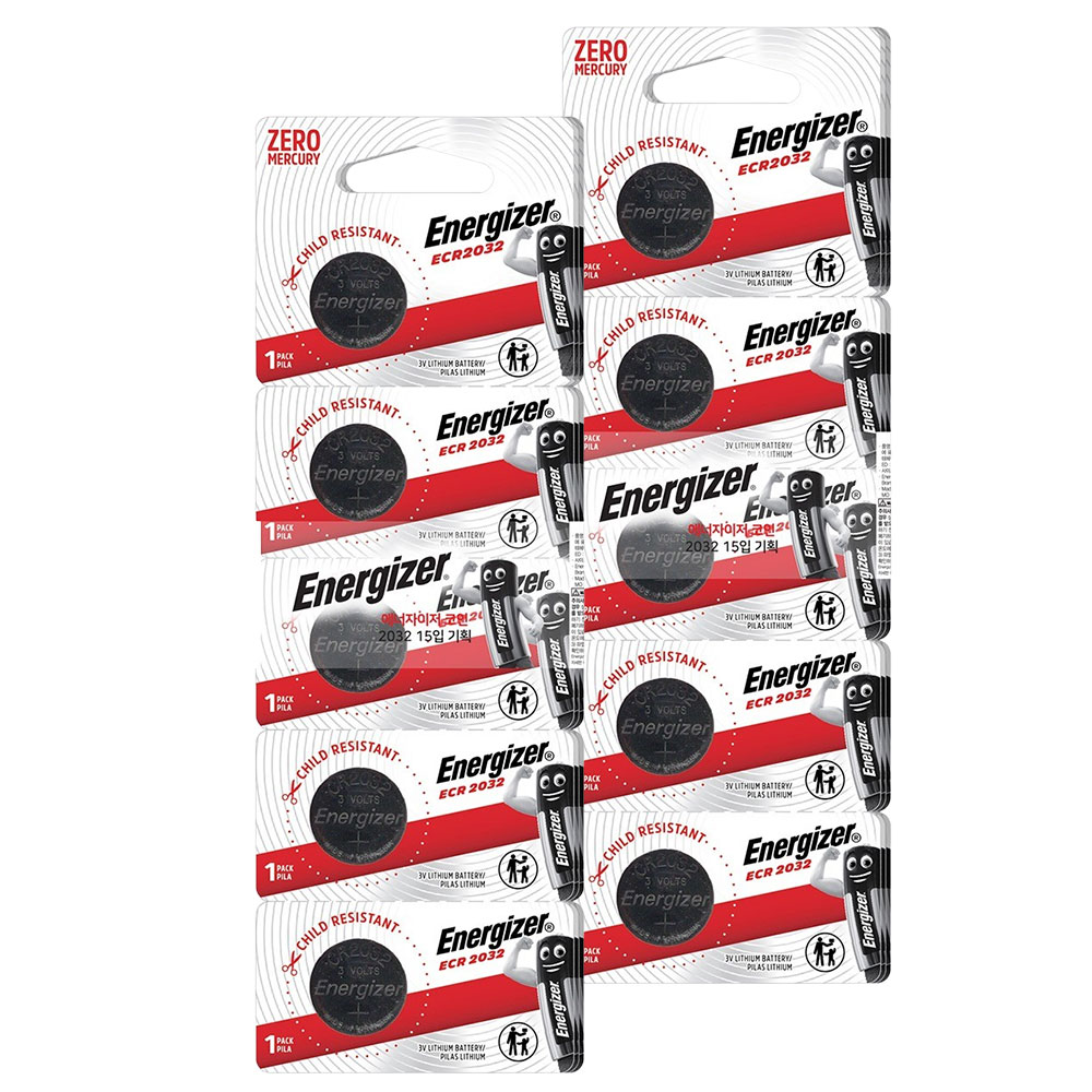 에너자이저 리튬코인 무수은 건전지 CR2032(5P)X2개