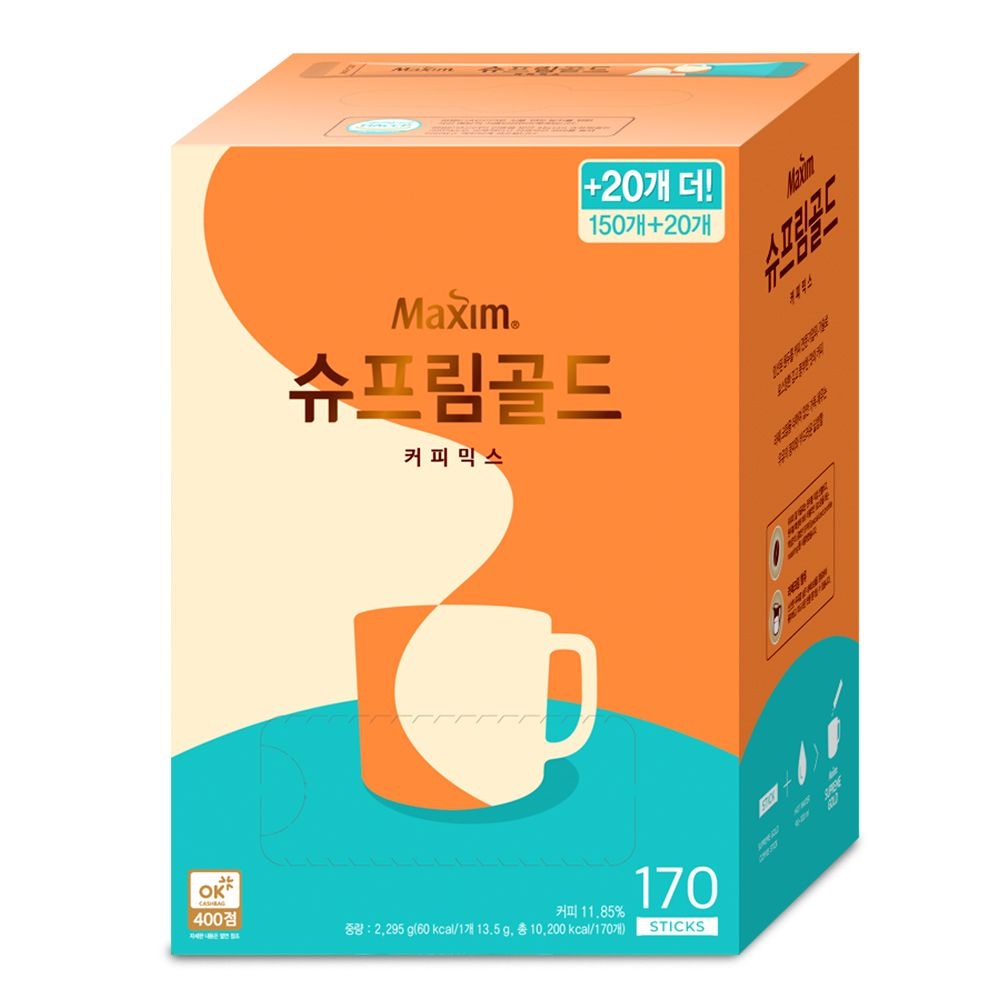 맥심 슈프림 골드 커피믹스, 170개입, 1개