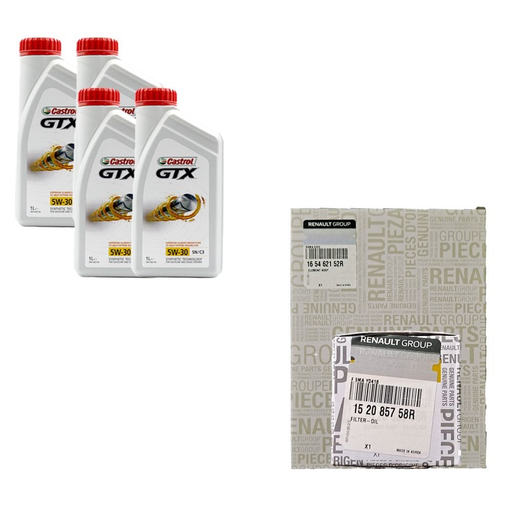 [오늘출발] 캐스트롤 QM6 2.0 가솔린 캐스트롤 GTX 5W30(4L)SP 엔진오일+순정 필터 세트