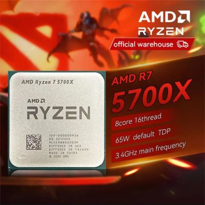 AMD New Ryzen 7 5700X R7 5700X CPU 3.4 GHz Eight-Core 16-Thread Gaming  Processor 65W Defalut TDP processador 프로세서