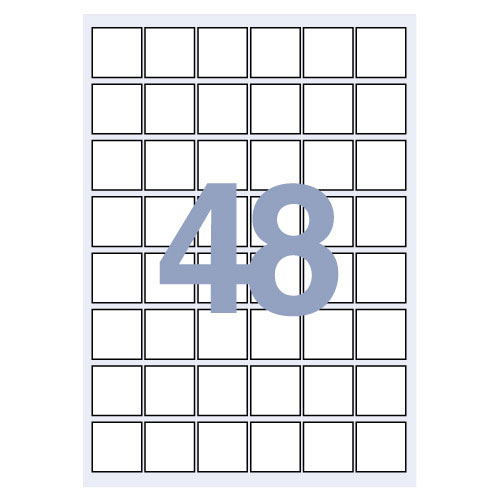 꾸미기만들기 협력사 (K) 48칸 라벨지 100매 QR코드용 바코드 라벨 C-3036/33x33mm 큐알코드