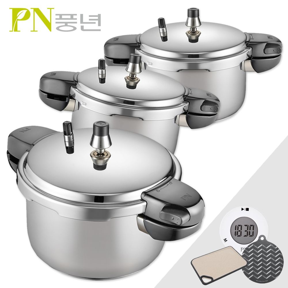PN풍년 하이클래드 뉴비엔나 IH 압력밥솥 8인용 압력솥 인덕션 사용 삼계탕