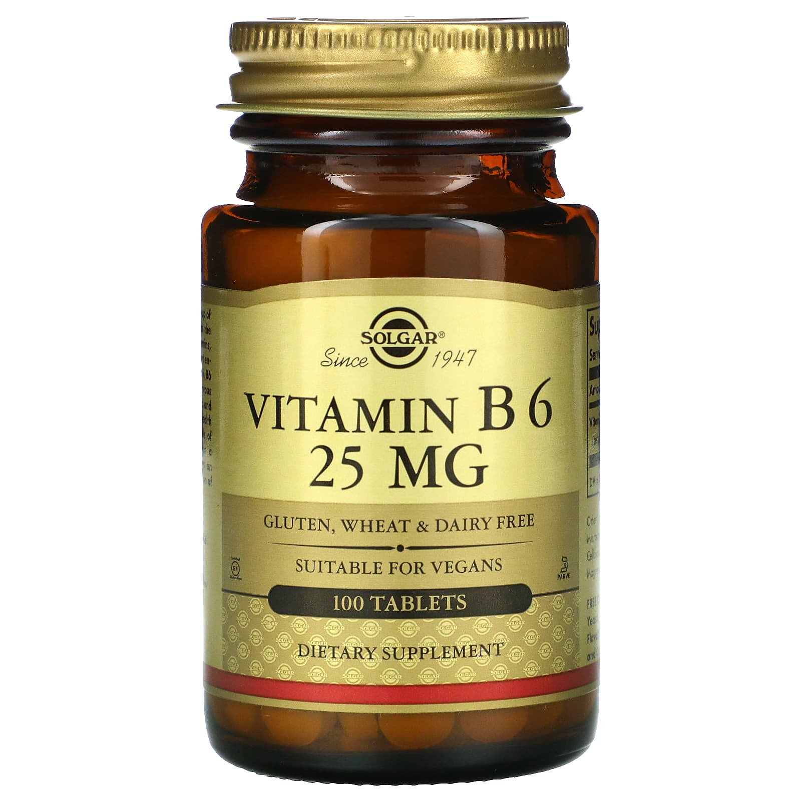 [해외] 솔가 비타민B6 25mg 100정