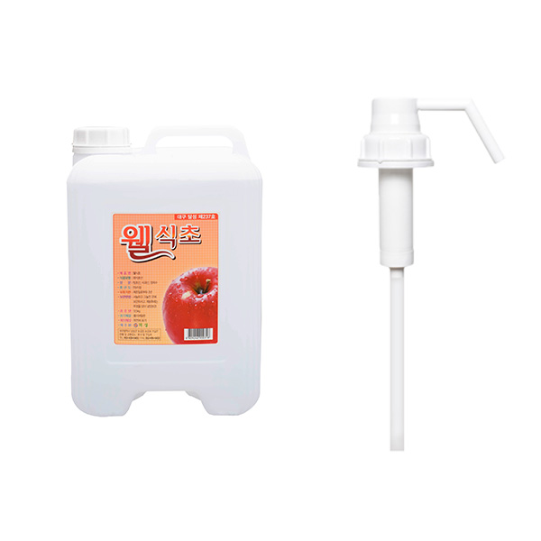 크린메이트 웰 식초 말통 대용량 13kg 세탁 소독+말통펌프 A타입