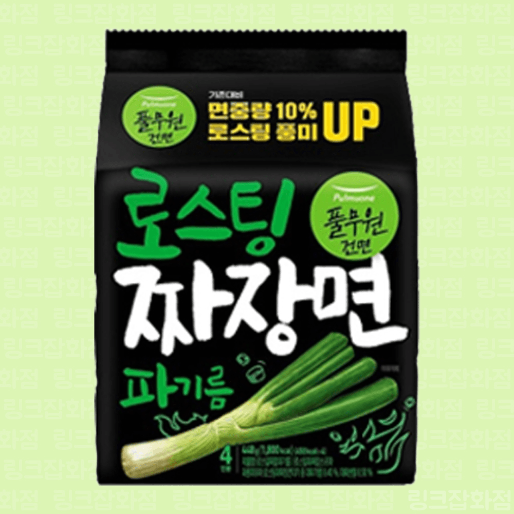 링크잡화점협력사 로스팅짜장면 풀무원 건면 로스팅 파기름 1팩 X 8개