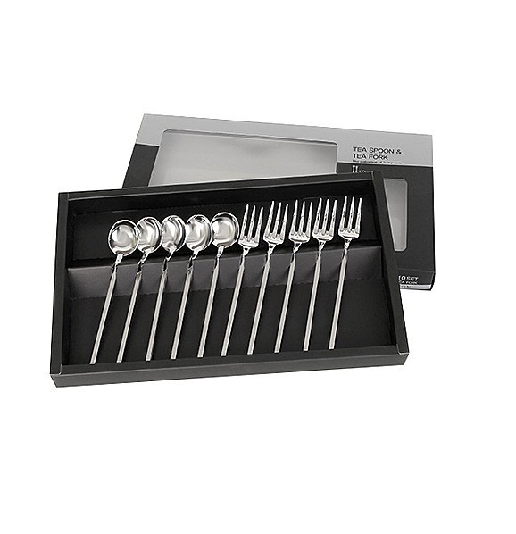 [롯데백화점] 쿠치나도로 스퀘어 민 티스푼/티포크 10P 세트 LE1208186050