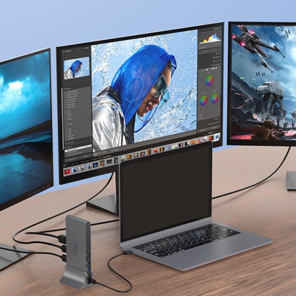 노트북 트리플모니터 확장 독 모니터3대 다른화면출력 허브