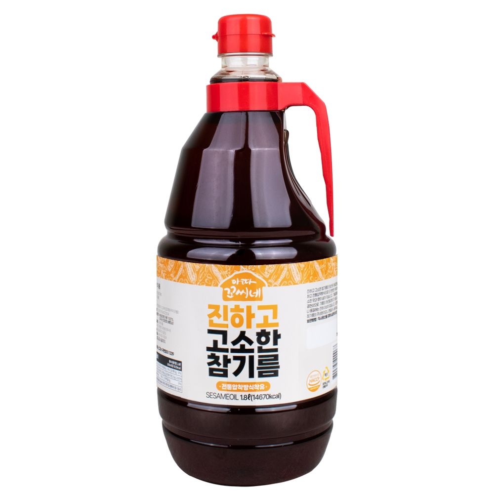 우영 진참기름 1.8L (볶음참깨분100%) 진하고 고소한