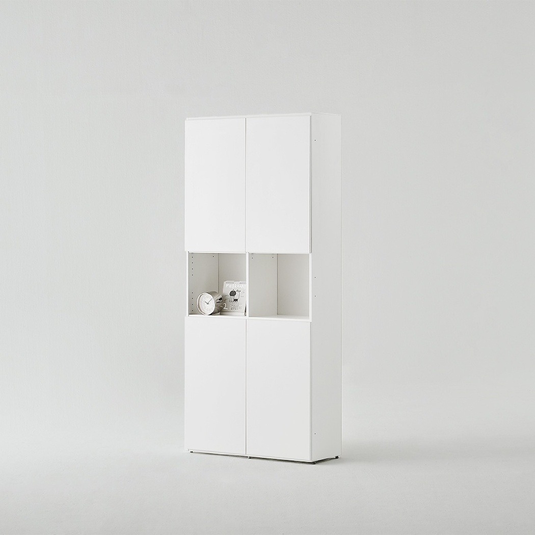한샘 [희망일배송]한샘 티오 격자책장 상하부도어형 5단 80cm (컬러 택1)