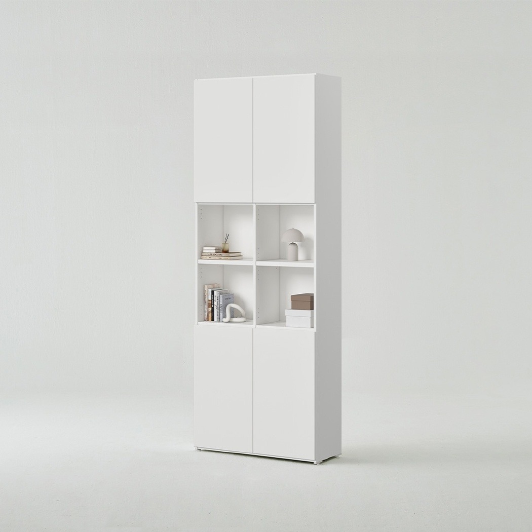 한샘 [희망일배송]한샘 티오 격자책장 상하부도어형 6단 80cm (컬러 택1)