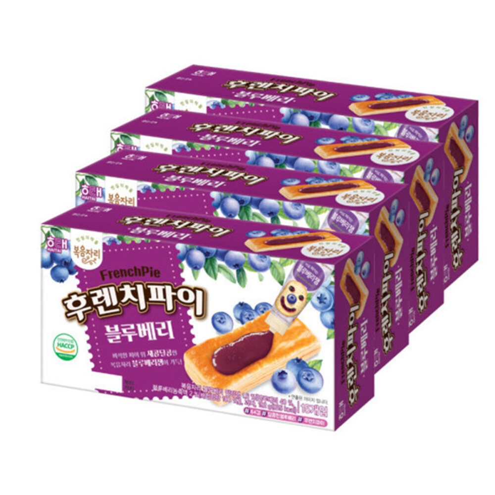 콤프라 협력사 해태제과 후렌치파이 블루베리 192g x 4개