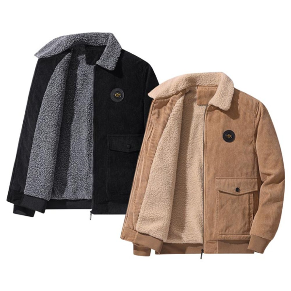 [패션플러스][다잇템]남자 밴딩소매 겨울 캐주얼 시어링카라 자켓