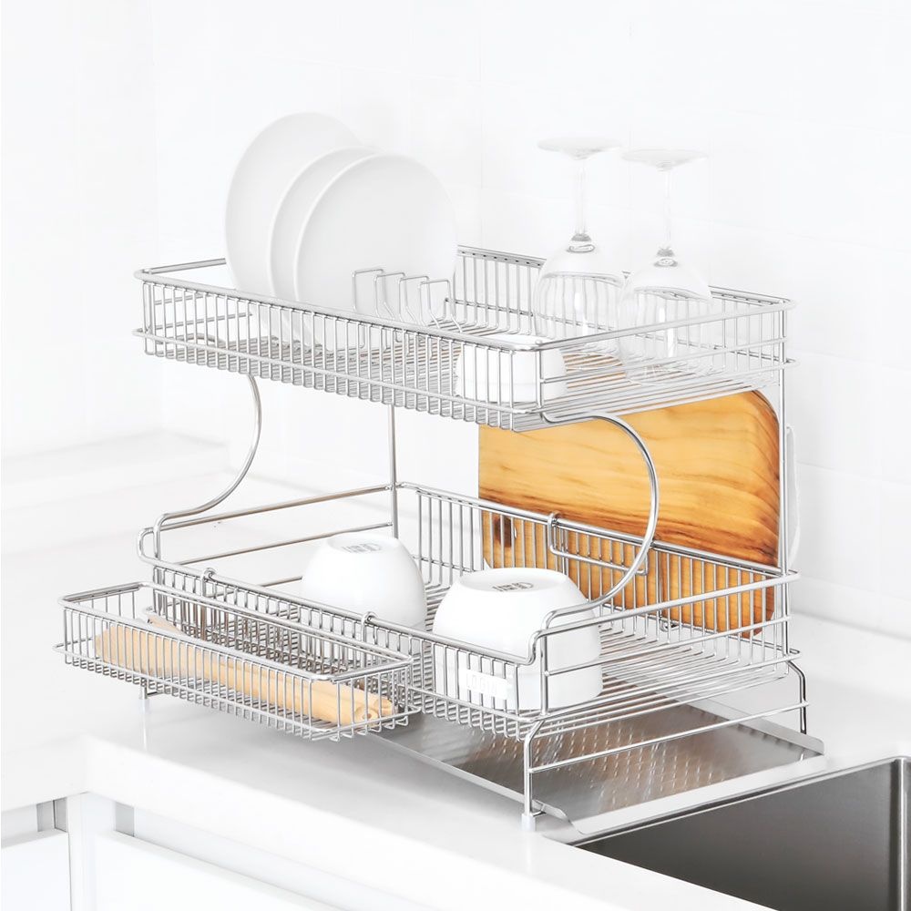 로긴 올스텐 식기건조대 2단 가로형 (풀세트)