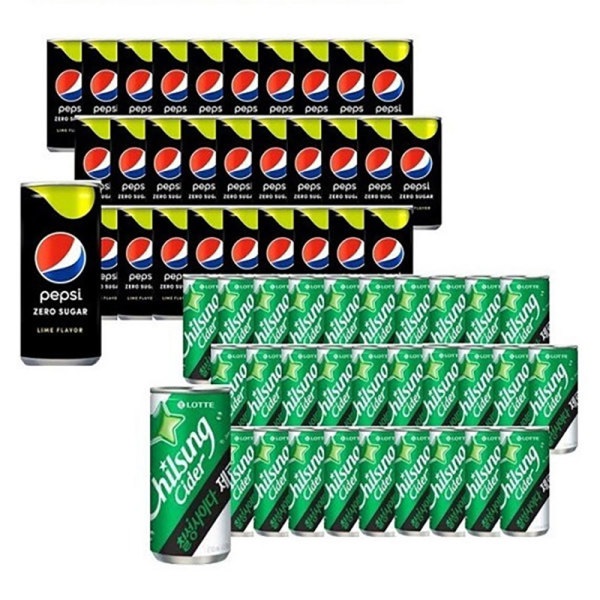 펩시콜라제로 210ml 30개 + 칠성사이다210ml 30