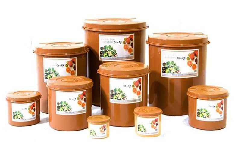 이젠 황토진공항아리 원형 0.6L / 김치,매실,오이지 진공밀폐용기