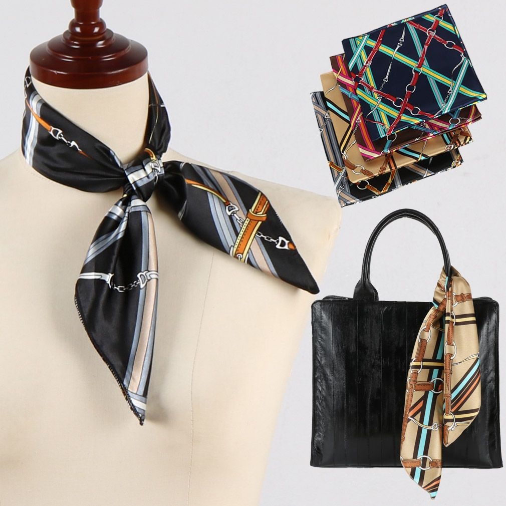 SM57 체인 벨트 쁘띠 미니스카프 공단 실크 반다나 승무원 가방 장식 악세사리 이벤트 행사 스카프