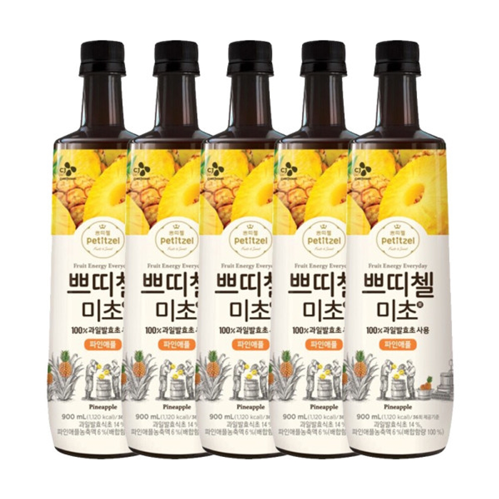 cj제일제당 쁘띠첼 미초 파인애플맛 900ml  5개