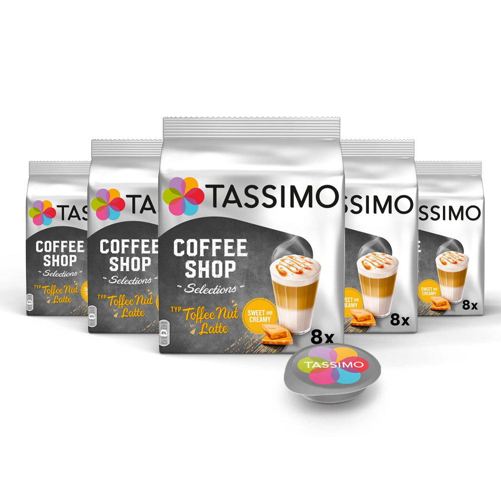 [해외] Tassimo 캡슐 커피숍 셀렉션 토피넛 라떼 8ea x 5팩