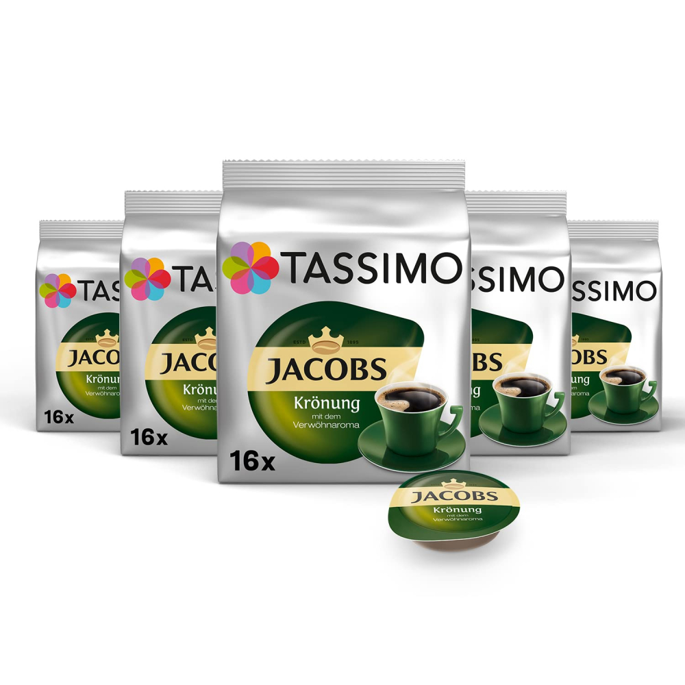 [해외] Tassimo Jacobs 커피 캡슐 열대우림 16ea x 5 팩