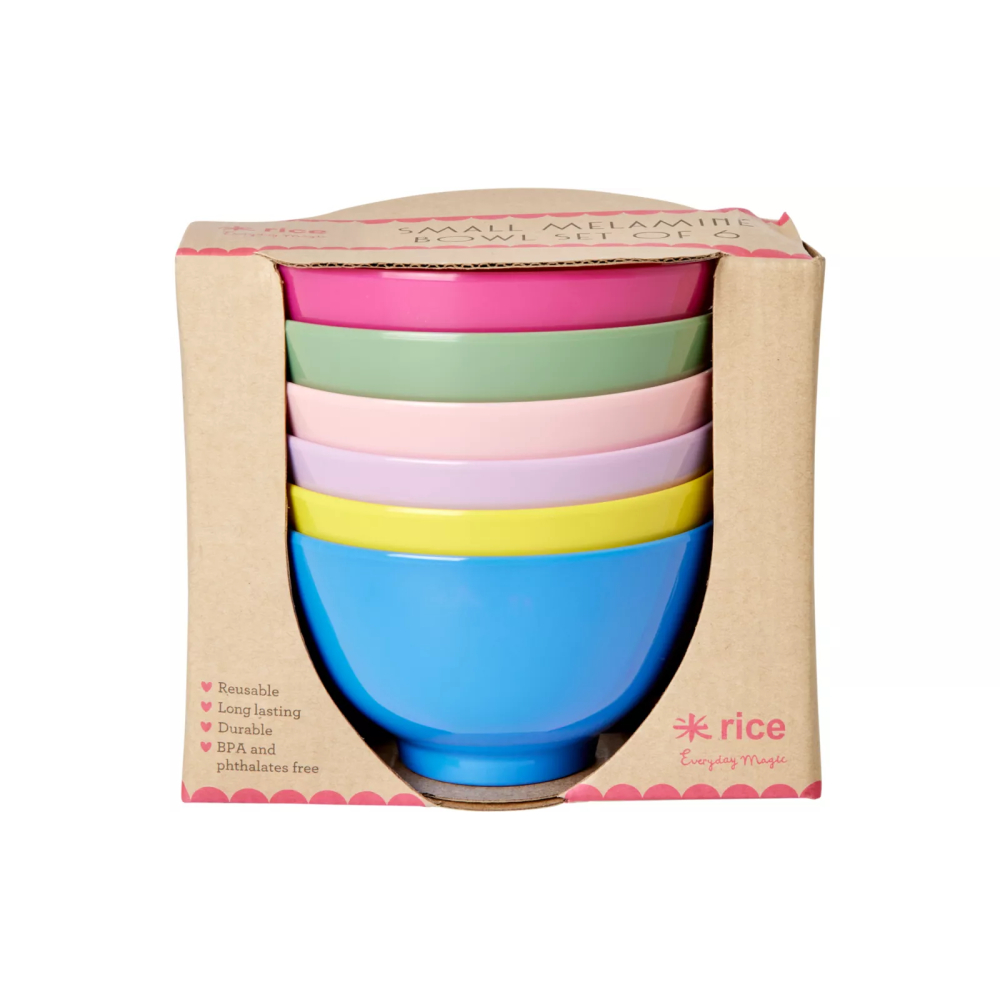 [해외] Rice Melamin Schussel Klein 멜라민 그릇 6종 세트