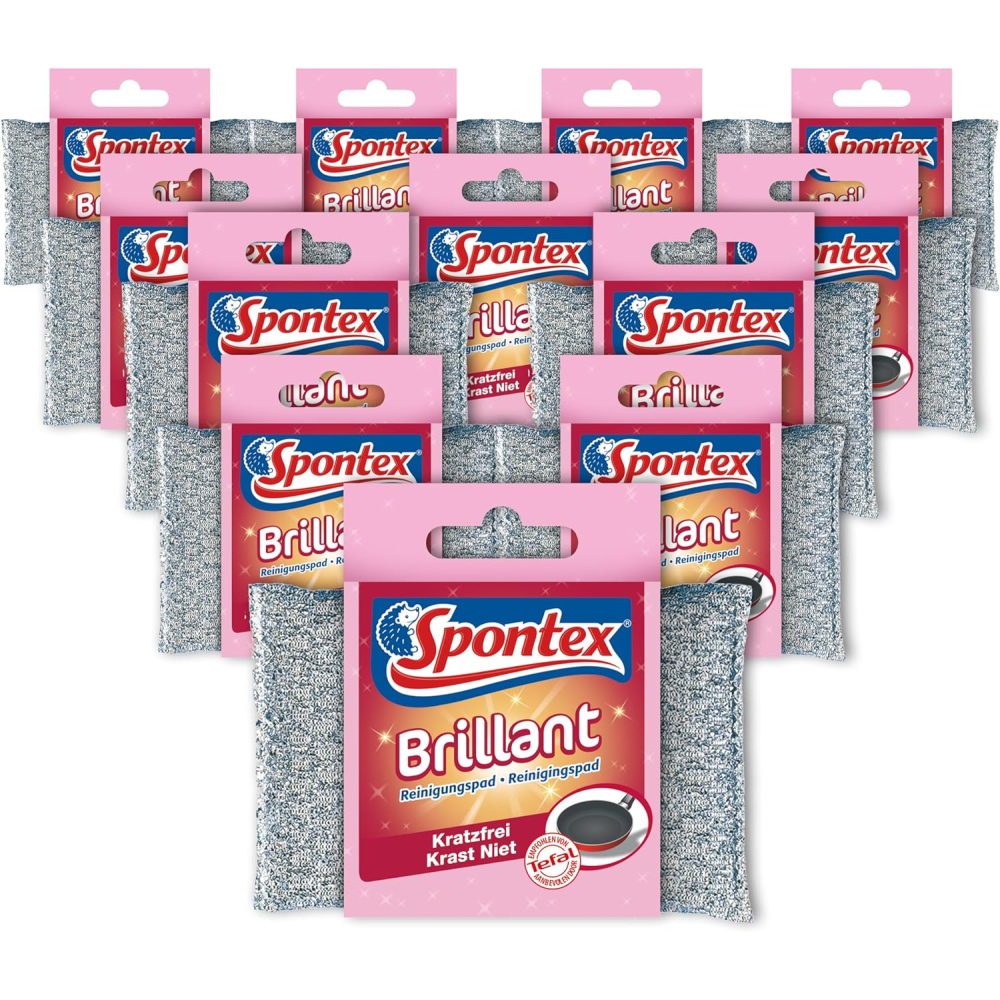 [해외] Spontex 스폰텍스 Brillant 클리닝패드 12개팩