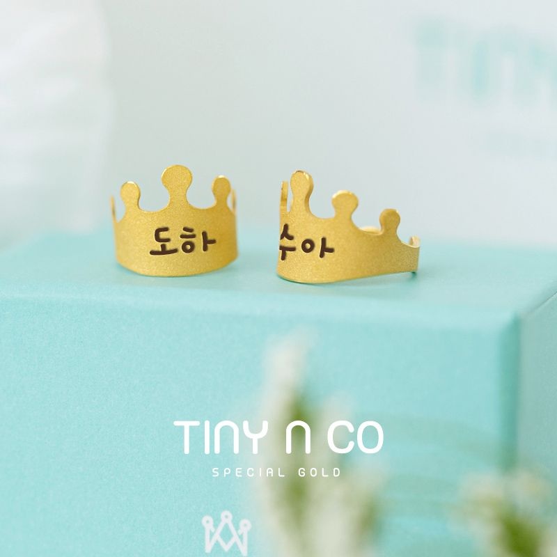 타이니앤코 순금 24K 코코 왕관 돌반지 아기 백일반지 3.75g 1돈 한돈