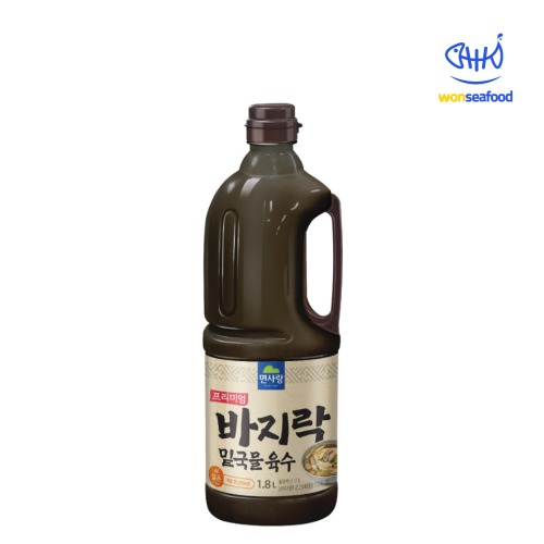 자체제작 원씨푸드 면사랑 프리미엄 바지락 밑국물 육수 1.8L 칼국수 해물육수 찌개 업소용