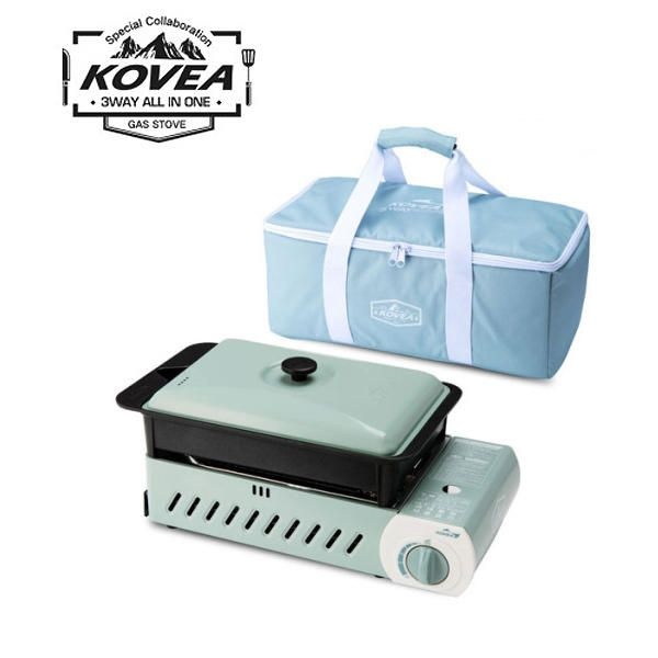 코베아 3WAY올인원 민트 구이바다M 가스렌지 버너 가방포함 캠핑