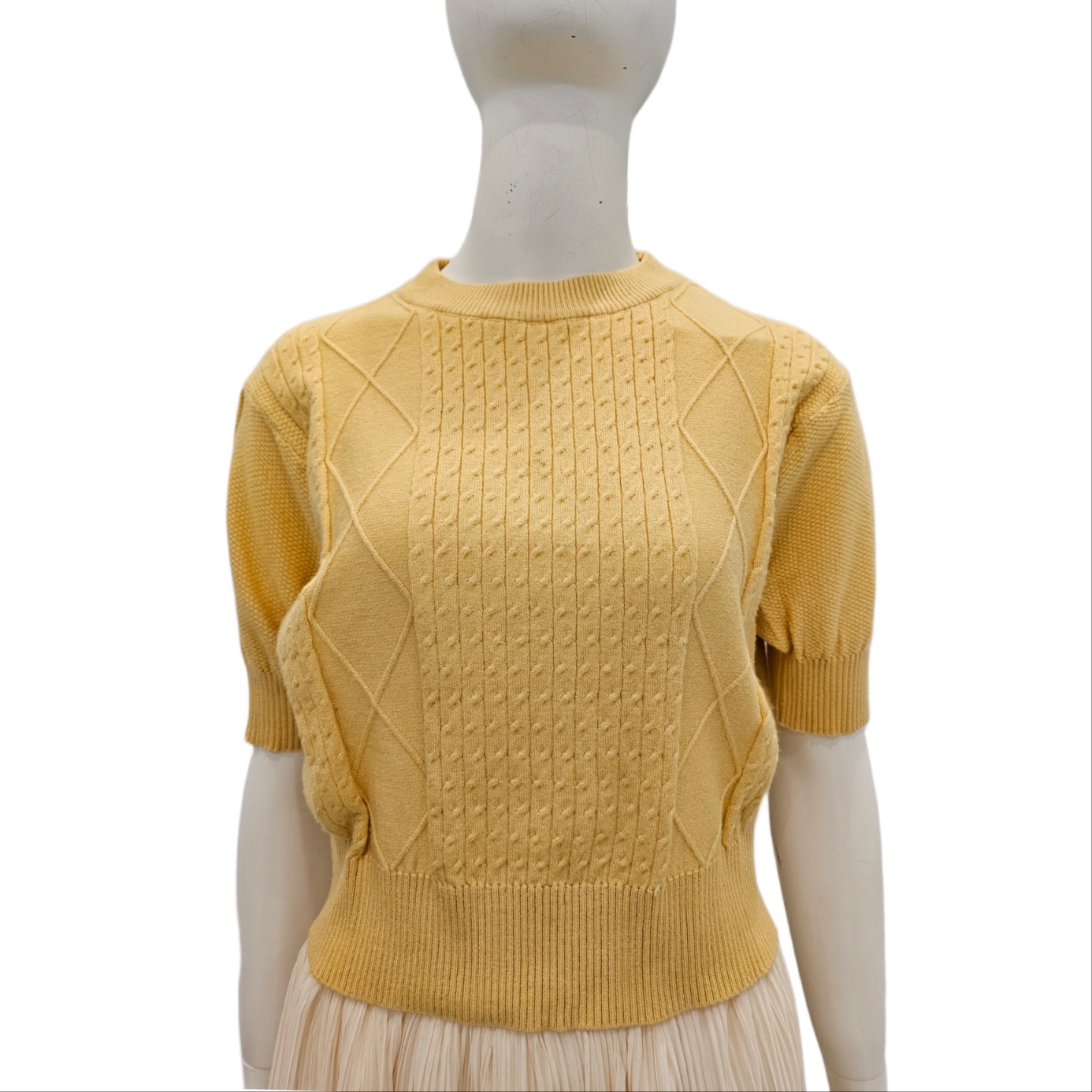 [롯데백화점] 모노앤밀키 케이블반팔소매니트티MWE03SP500 LE1216295471