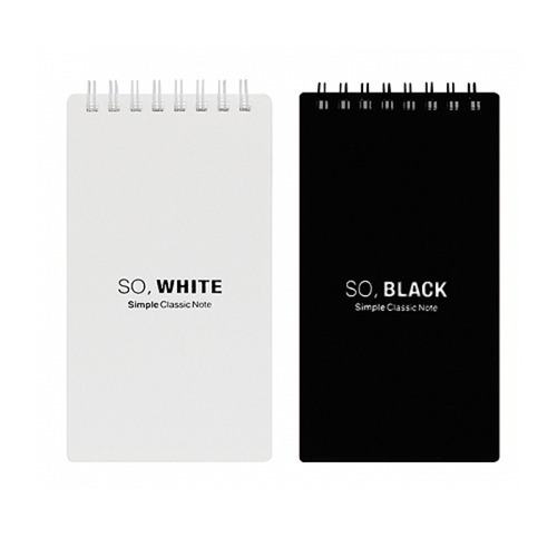 DAY STORY PP커버 기자수첩 8mm 18줄 55매 1.5 흑백수첩 소프트커버 [유진스토어]