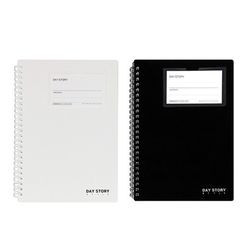 DAY STORY 데이스토리 베이직 PP커버 포켓 스프링노트 B5 8mm 28줄 80매 명함꽂이노트 5.0 [유진스토어]