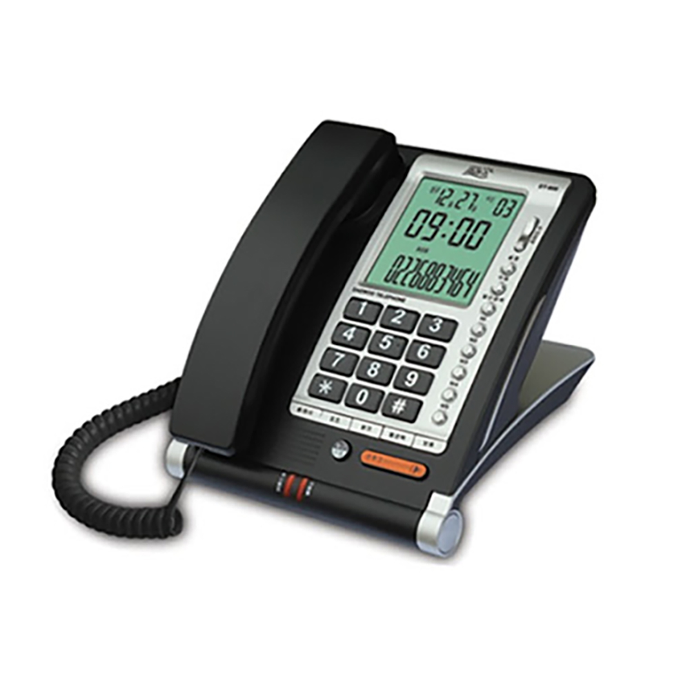 코러스 유선전화기 DT-900 스탠드형 발신자표시 아답터별매/블랙