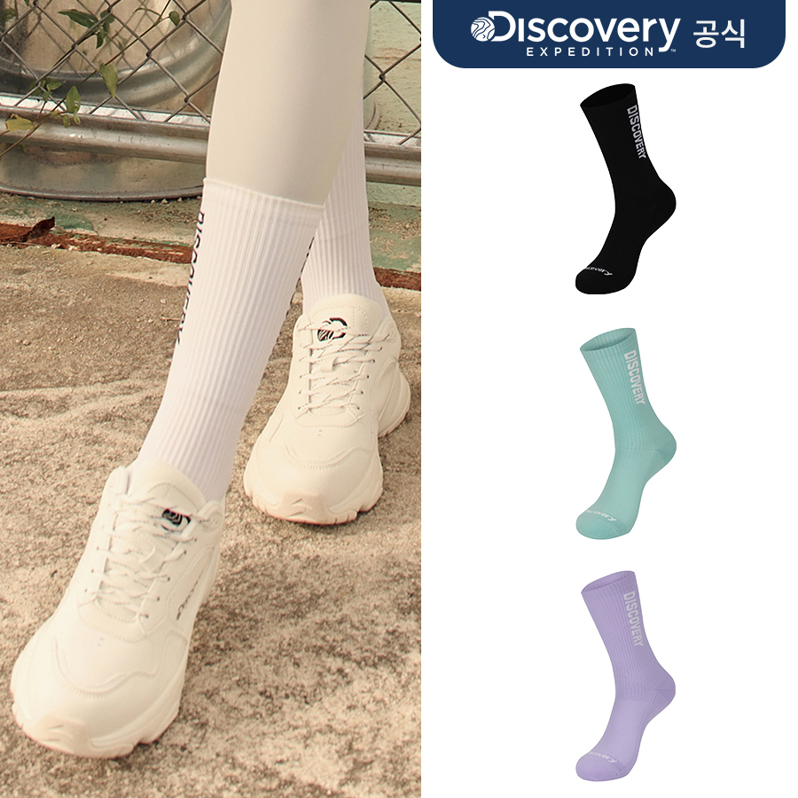 디스커버리 익스페디션 [택가: 13,000원] 세로 워딩 기능성 하이 삭스 5종 택1