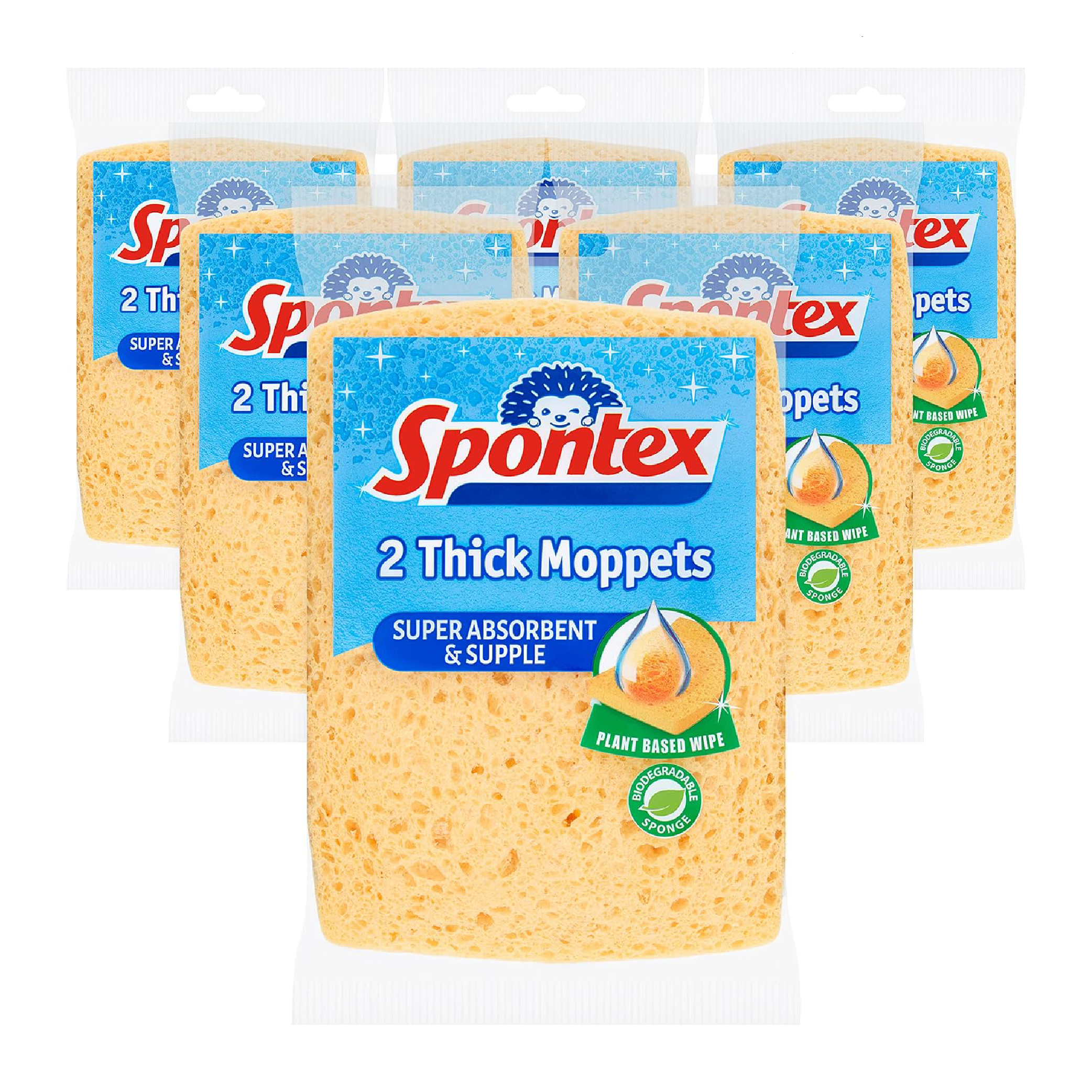 [해외] 스폰텍스 spontex thick moppets 프랑스 국민 수세미 스폰지 2개입 x 6팩