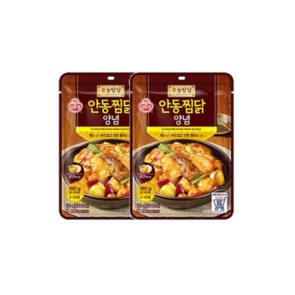 오뚜기 고추장떡볶이 행복한집밥 다양소스 간편요리 오늘밥상 안동찜닭양념 180G 2개 좋은조합 감칠맛