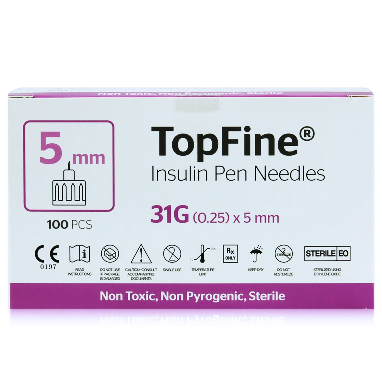 [오늘출발] 탑파인 인슐린 펜니들 31G 5mm 100입 TopFine 멸균 주사침 주사바늘 주사기 시린지
