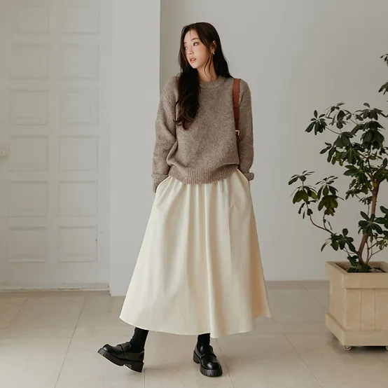 모잇 레이어드 슬리브리스 롱 원피스