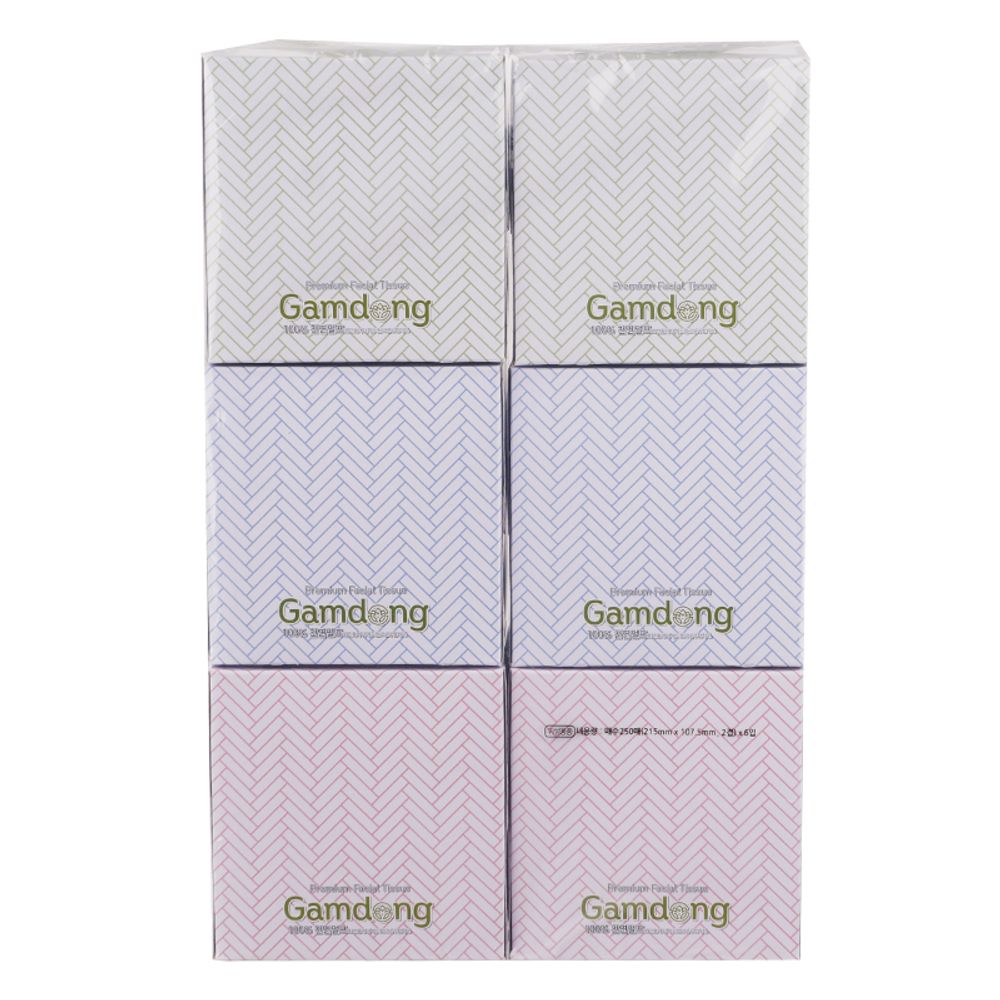 각티슈 감동 미니 세트 250매 6p 휴지 가정티슈 깔끔 갑티슈 생활티슈 다용도티슈