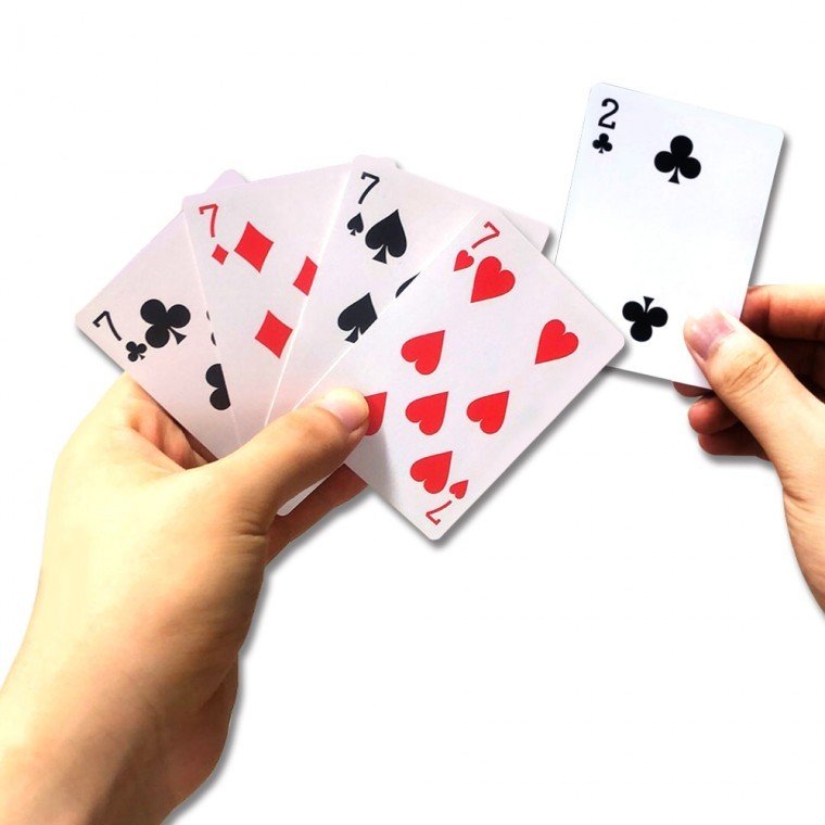 (주)제이엘 7 7이2로변하는카드 고급형 포커사이즈 숫자가변하는카드 to card-poker  방과후마술 changing 2 카드마술