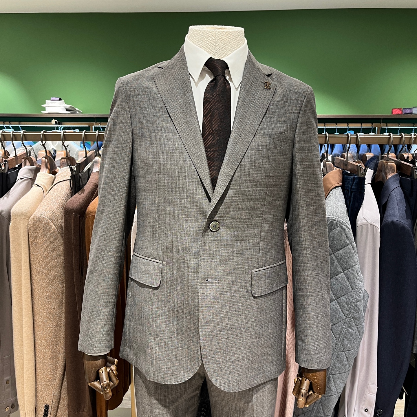 [롯데백화점] 빨질레리 S/S 이탈리아 수입원단 ETHOMAS 골드브라운 최고급정장 Peden PNBMSJ61A 롯데부산