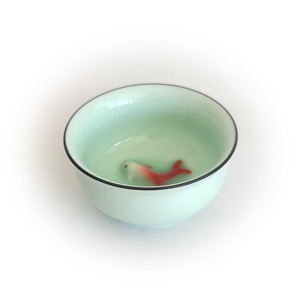 청유 입체 물고기잔 (6.5 cm) 찻잔 다기잔 다기 다도구 소주잔 잔
