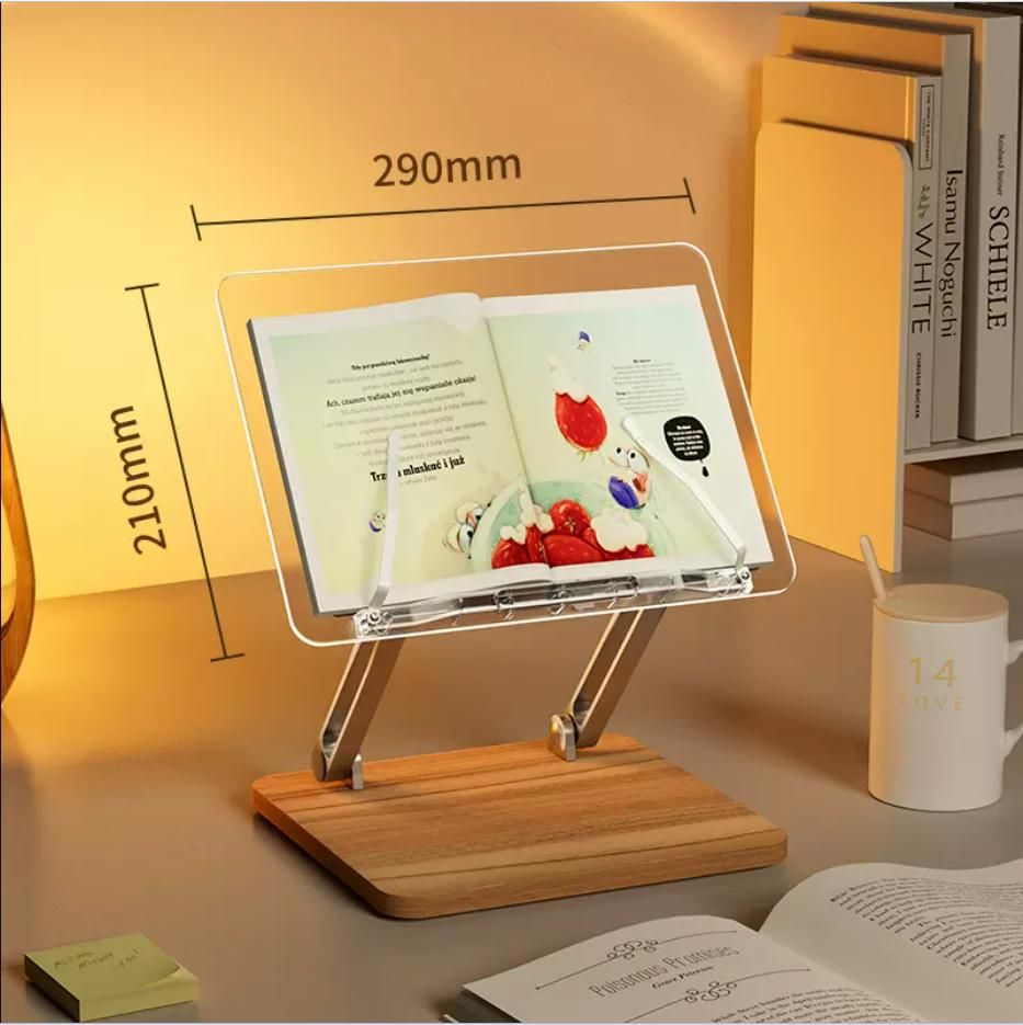 [해외] 노르잇 투명독서대 프리미엄 아크릴 조명 북스탠드 높이조절 독서대