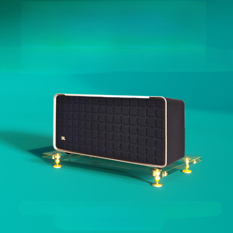 [해외] JBL 어센틱500 스피커 호환 거치대 투명 받침대 탁상용 소음방지