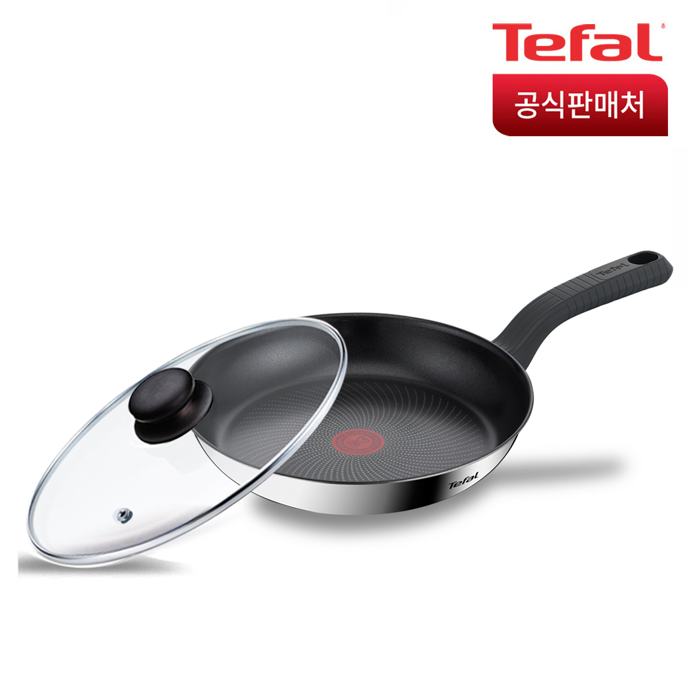 테팔 인덕션 에센스쿡 후라이팬 28+유리뚜껑 28cm