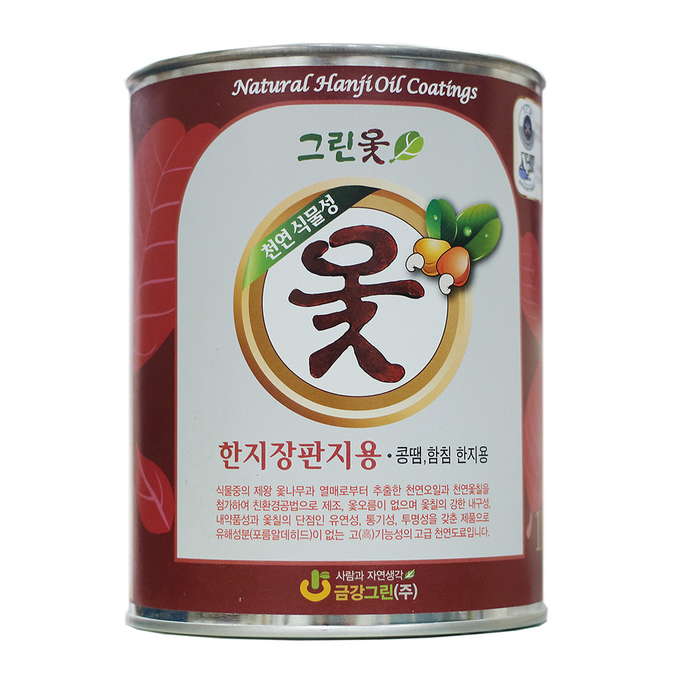 구름한지 옻코팅제 1리터 5평용 한지장판 코팅 마감재 식물성 코팅제