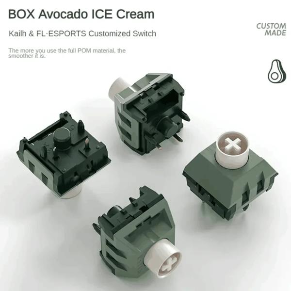 Kailh BOX 아보카도 아이스크림 선형 스위치, 공장 윤활, 맞춤형
